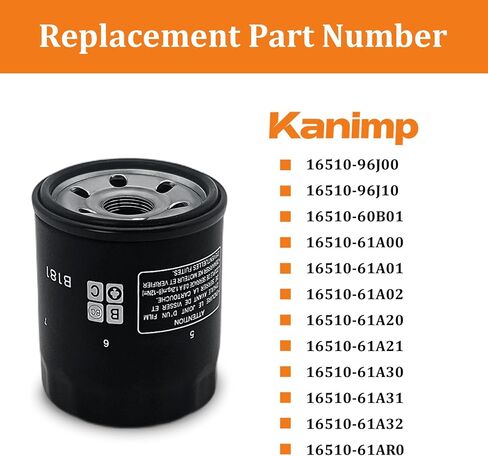 16510-96J00 16510-96J10 Oil Filter for Suzuki DF150-DF300, DF70A-DF115A,DF150A-DF350A, 70HP-140HP Outboard Engine, Replaces 16510-61A31 in Saudi Arabia