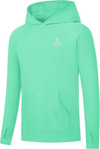 Boys Rash Guard Hoodie UPF 50+ Long Sleeve Swim Shirt with Pocket Kids Sun Protection Fishing Shirt Toddler to Youth in Saudi Arabia