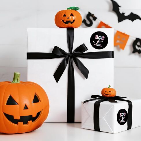 ملصقات Anwyll Happy Halloween - ملصقات هدايا الهالوين 60 قطعة مقاس 5 سم ملصق ختم على شكل ظرف الهالوين ذاتي اللصق بالليزر Boo Halloweens Bat Pumpkin ملصق لحقيبة المكافآت الجيدة لتزيين الحفلات in Kuwait