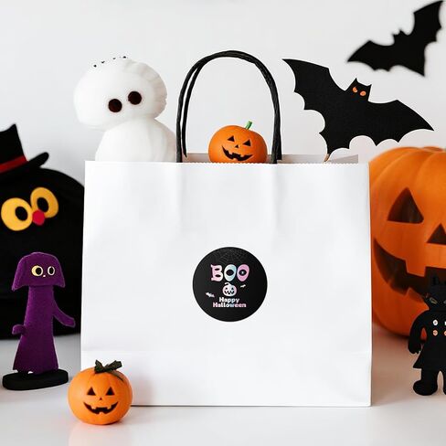 ملصقات Anwyll Happy Halloween - ملصقات هدايا الهالوين 60 قطعة مقاس 5 سم ملصق ختم على شكل ظرف الهالوين ذاتي اللصق بالليزر Boo Halloweens Bat Pumpkin ملصق لحقيبة المكافآت الجيدة لتزيين الحفلات in Kuwait
