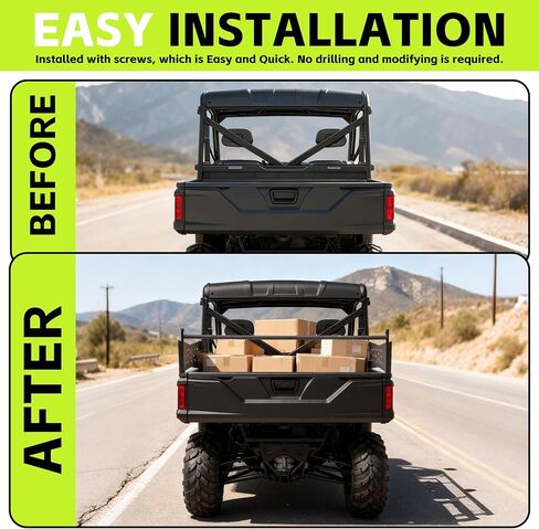 رف سرير لرف البضائع الخلفي متوافق مع 2013-2025 Polaris Ranger XP 570 900 1000 طاقم الديزل المطلي بمسحوق الصلب in Kuwait