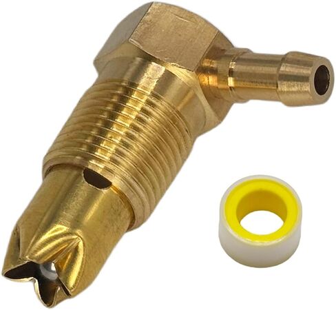 1/2" NPTF Fuel Check Valve Vent, Fuel Gas Tank Rollover Vent Valve Assembly, 5/16" ID Hose Threads Fuel Valve Only Apply to NPTF Thread in Kuwait