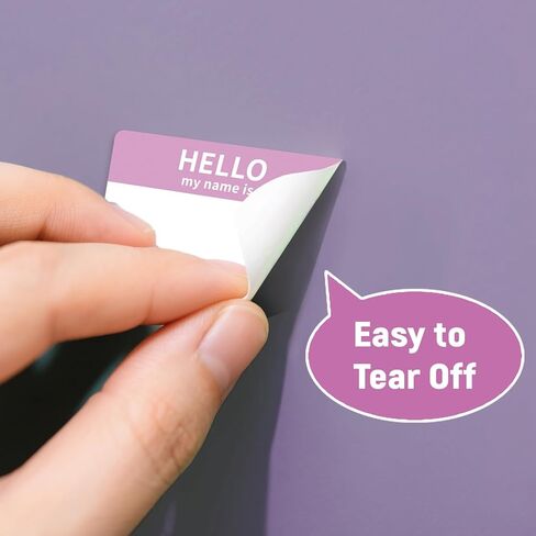 400 قطعة من ملصقات بطاقات الاسم، 3 بوصة × 2 بوصة، 20 لونًا Hello My Name is شارات تعريف الملصقات، ملصقات مخصصة سهلة التقشير واللصق علامات أسماء للمدرسة والمكتب والحفلات العائلية - لون فاتح in Kuwait