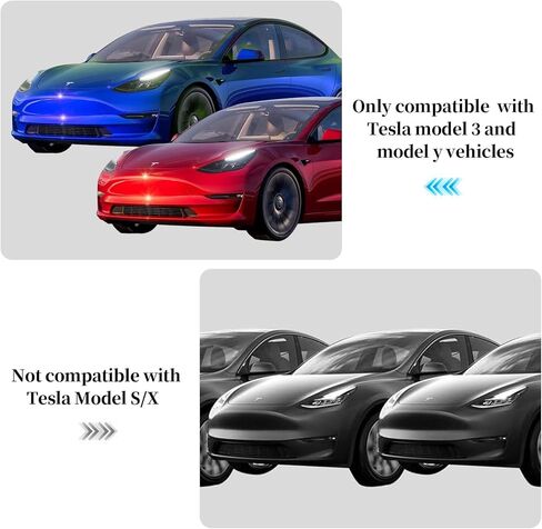 Front Hood Car Emblem Accessories for Tesla Model Y Model S Front Trunk Logo Decal Tesla Emblem Sticker 2025 2024 2023 2022 2021 2020-Matte Black in Saudi Arabia