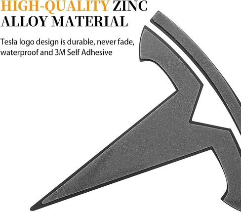 Front Hood Car Emblem Accessories for Tesla Model Y Model S Front Trunk Logo Decal Tesla Emblem Sticker 2025 2024 2023 2022 2021 2020-Matte Black in Saudi Arabia