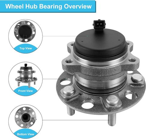 2 PCs 512553 Rear Wheel Hub and Bearing Assembly for Hyundai Sonata 15-19,Tucson 16-17 FWD,for Hyundai Veloster N 19-22,for Kia Cadenza 17,for Kia Optima 16-20,Sportage 17-22 FWD in Kuwait