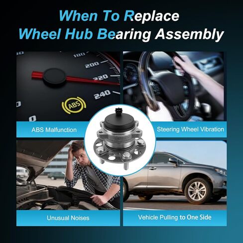 2 PCs 512553 Rear Wheel Hub and Bearing Assembly for Hyundai Sonata 15-19,Tucson 16-17 FWD,for Hyundai Veloster N 19-22,for Kia Cadenza 17,for Kia Optima 16-20,Sportage 17-22 FWD in Kuwait