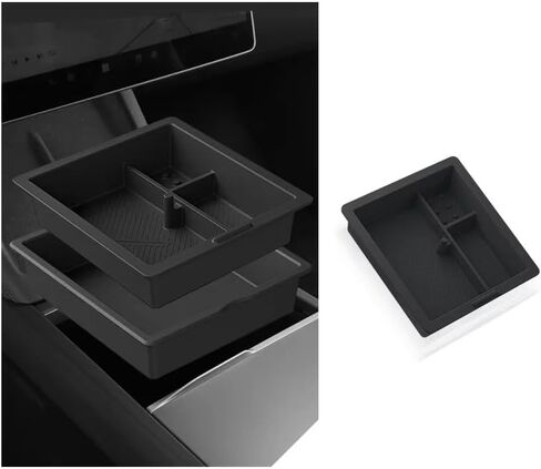 Center Console Organizer for Tesla Model Y Juniper (2025–2026) & Model 3 Highland (2024–2025) | Double-Layer Sliding Tray | Noise-Free | Premium 4-Piece Set in Kuwait
