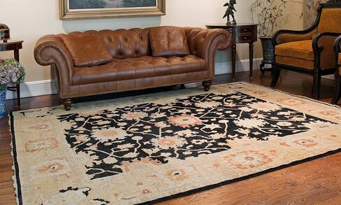 سجادة SAFAVIEH Oshak Collection - 3' x 10'، أخضر داكن وبني، صوف شرقي تقليدي معقود يدويًا، مثالية للمناطق ذات حركة المرور العالية في غرفة المعيشة وغرفة النوم (OSH115C) in Saudi Arabia