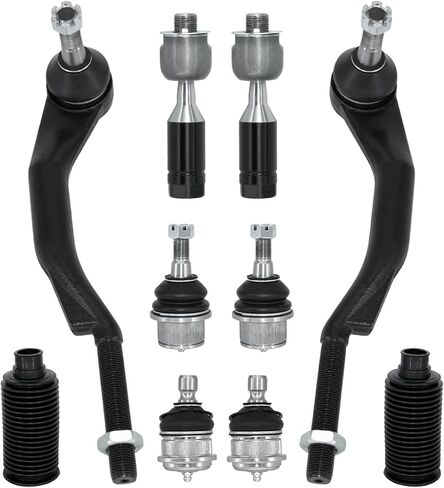 10 Pcs Front Ball Joint Inner Outer Tie Rods with Steering Rack Boot Kit Compatible With 2004-2009 Chevy Trailblazer, 2004-2009 Gmc Envoy, 2004-2007 Buick Rainier- EV80965 ES3675 in Kuwait