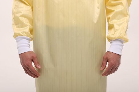 Pack of 1 | Phoenix Reusable AAMI Level 2 Isolation Gowns Longsleeve with Elastic Cuffs, Universal Size, Yellow PPE Protective 99% Filament Polyester and 1% Carbon-Infused Filament Nylon in Saudi Arabia