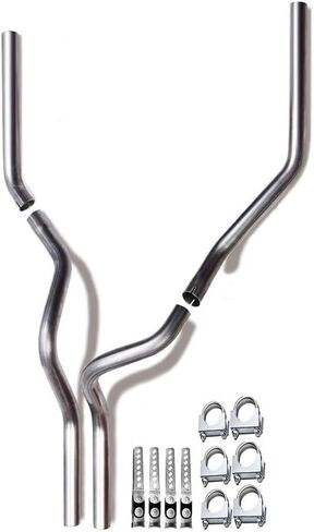 Universal Mandrel Dual Pipe Exhaust Kit Compatible for 1987-2002 Chevy Silverado 1500 | Free Clamps and Hangers Included | Stainless Steel | Colt Exhaust | Automotive Replacement Part in Saudi Arabia