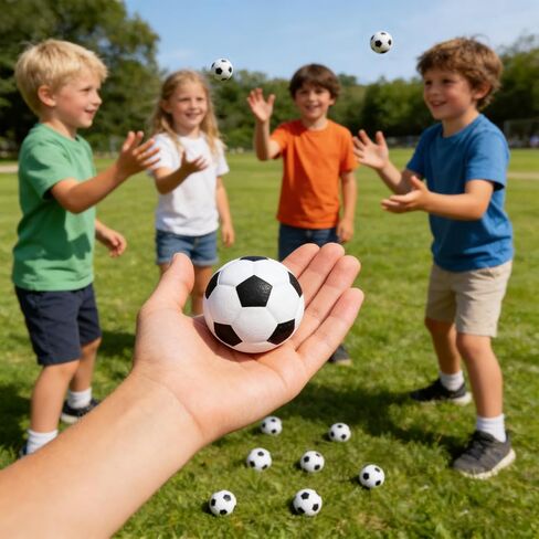 24PCS 2 Inch Mini Soccer Stress Balls for Kids Adults, Mini Foam Soccer Party Favors, Anxiety Relief Squeeze Ball Bulk Toys for School Carnival Reward Party Decoration in Saudi Arabia