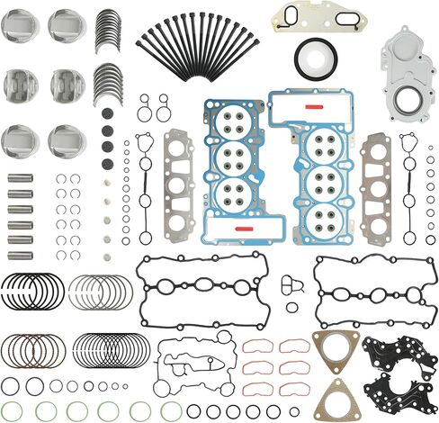 EA837 3.0 Engine Overhaul Rebuild Kit With Piston & Ring Fit For Audi A4 Q5 S5 SQ5 A5 Quattro Q7 S4 A4 A6 A7 VW Touareg V6 3.0L 2010-2017 Replace#06E103149AG 06E103483P in Saudi Arabia