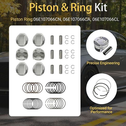 EA837 3.0 Engine Overhaul Rebuild Kit With Piston & Ring Fit For Audi A4 Q5 S5 SQ5 A5 Quattro Q7 S4 A4 A6 A7 VW Touareg V6 3.0L 2010-2017 Replace#06E103149AG 06E103483P in Saudi Arabia