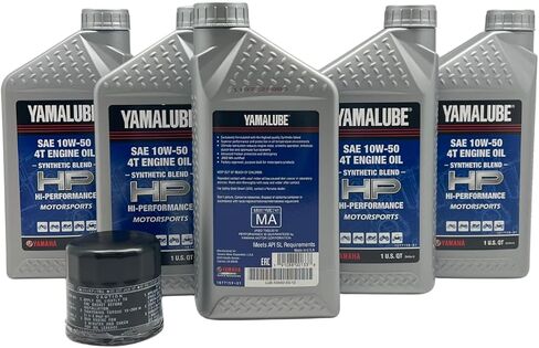 مجموعة تغيير الزيت شبه الاصطناعية 10W-50 من Yamalube جنبًا إلى جنب - تناسب: Yamaha YXZ1000R/SS 2016-2023 in Kuwait
