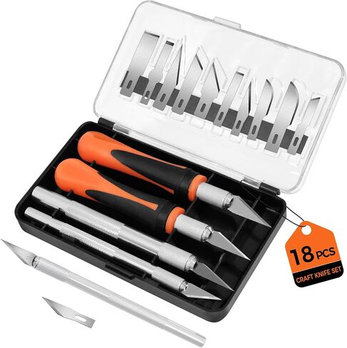 100 Pack Exacto Knife Blades, SK5 Steel #11 Blades with Storage Box, Precision Hobby Knife for Carving, Scrapbooking, Modeling, DIY, Art Projects in Saudi Arabia