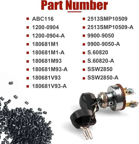 180681M93 Ignition Starter Switch with Keys for Tractors Massey Harris 33 44 50 55 555 Massey Ferguson TE20 TEA20 TEF20 TO20 TO30 TO35 40 35 50 65 85 88 202 204 F40#180681M1 9900-9050 SSW2850 in Saudi Arabia