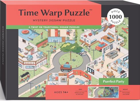 Time Warp Puzzle Mystery Jigsaw Puzzle 1000 pieces for Adults Day Night Series - A Challenging, Difficult, Picture Changing Puzzle to Solve 26.625 x 19.25 in (Rock The Cat's Paw) in Saudi Arabia