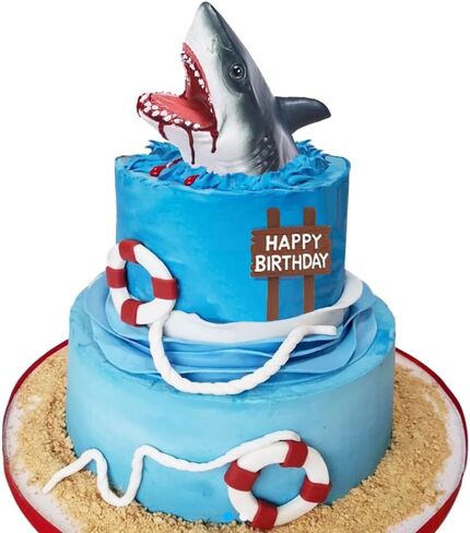 Shark Cake Topper for Shark Attack Ocean Cake in Kuwait