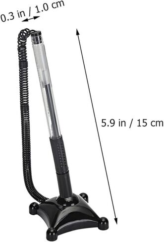 Abaodam 3pcs Black 0.5mm Counter Pen with Chain Desktop Ballpoint Pen Business Signature for Office Bank and Hotel Guest Book Signing in Kuwait