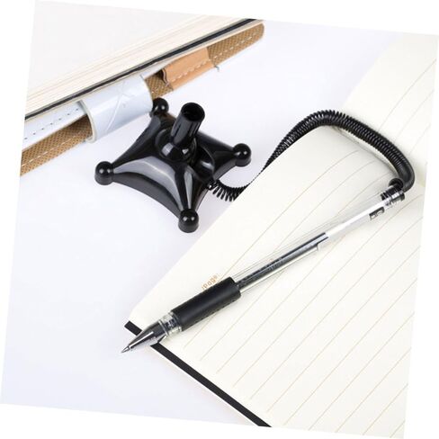 Abaodam 3pcs Black 0.5mm Counter Pen with Chain Desktop Ballpoint Pen Business Signature for Office Bank and Hotel Guest Book Signing in Kuwait