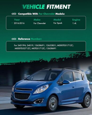 SCITOO Starter Replacement New 2016 for Chevrolet Spark 1.4L 12638691, M000TD5171ZC Automotive in Kuwait
