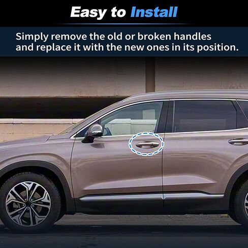 826522W010/826512W010 مقبض الباب الخارجي مع غطاء غطاء لسيارة Hyundai Santa Fe 2013-2019 مقبض الباب الخارجي الأيسر الأمامي للسائق مع مفتاح ذكي لسيارة Hyundai Santa Fe Sport 2013-2018 in Kuwait