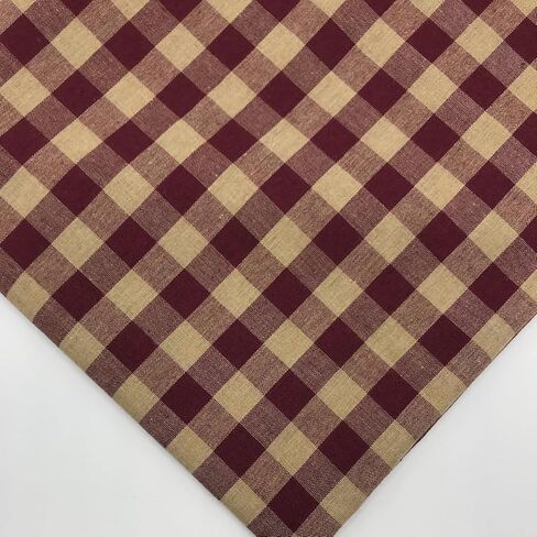 Vintage Red Plaid Homespun Fabric 130gsm Cotton Blend 57" Wide x 1 Yard pre Cut in Kuwait