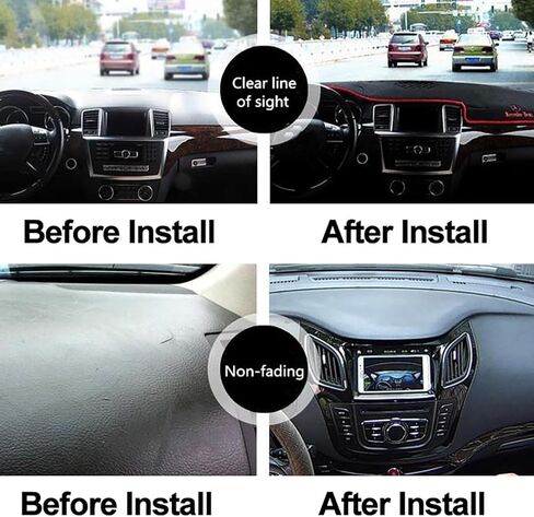 HATHWAY مناسب لسيارة Honda Crosstour 2012-2015، غطاء لوحة قيادة السيارة، وسادة حصيرة لوحة القيادة السوداء، غطاء لوحة القيادة، حصيرة لوحة القيادة، ملحقات السيارة الداخلية in Kuwait