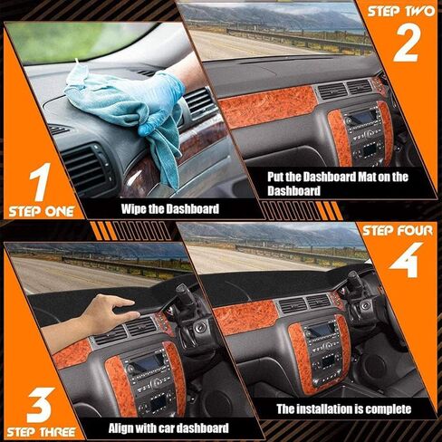 HATHWAY مناسب لسيارة Honda Crosstour 2012-2015، غطاء لوحة قيادة السيارة، وسادة حصيرة لوحة القيادة السوداء، غطاء لوحة القيادة، حصيرة لوحة القيادة، ملحقات السيارة الداخلية in Kuwait