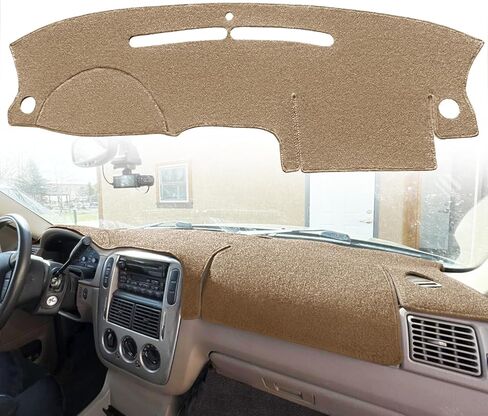 Dash Cover Mat Custom Fit for Ford Explorer/Mercury Mountaineer,Dashboard Pad Cap Carpet Protector K197 (Black) in Kuwait