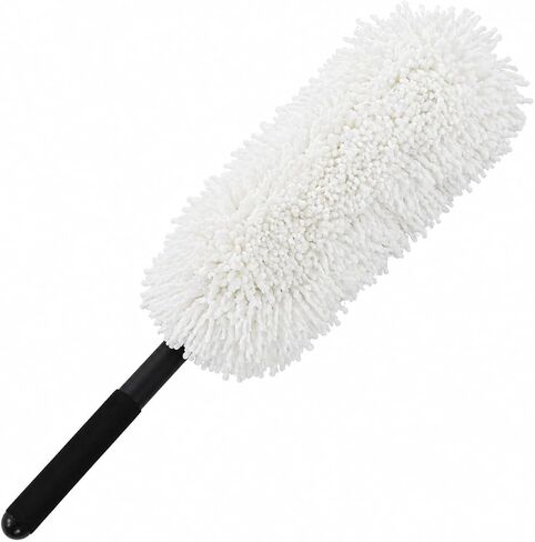 HI-TECH Industries Microfiber Jumbo Duster MFJD-1 - منفضة سيارة خالية من الخدوش مقاس 27 بوصة لحبوب اللقاح والغبار والحطام الخفيف، آمنة على طلاء الكروم والزجاج، وتتضمن حقيبة تخزين in Kuwait
