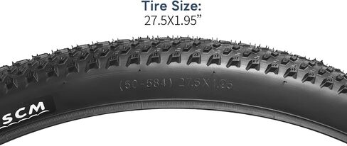 إطارات دراجة YUNSCM مقاس 27.5 بوصة 27.5x1.95/50-584 60TPI و27.5 بوصة أنابيب دراجة مع شريطين حافة متوافق مع الدراجة الجبلية/الطرق الوعرة 27.5x1.90 27.5x1.95 27.5x2.10 27.5x2.125 إطارات وأنابيب الدراجات ( دبليو-3104) in Saudi Arabia