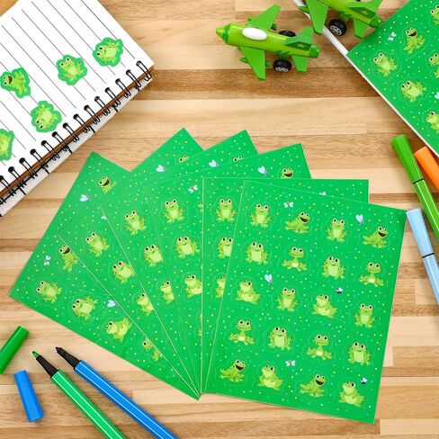 500 Pieces Frog Stickers Small Green Spotted Frog Aesthetic Stickers for Teachers Students Crafts School Classroom Decorations Scrapbook Laptop Skateboard Phone Guitar in Saudi Arabia
