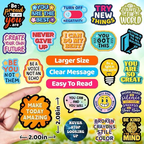 HomSeon 300PCS Motivational Stickers, Positive Affirmation Encouraging Stickers for Kids Teens Adults, Waterproof Inspirational Decals for Water Bottles Laptops Classroom in Saudi Arabia