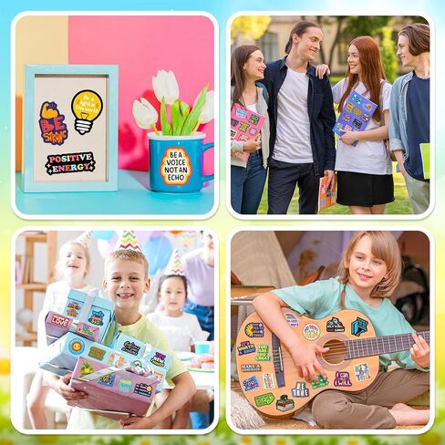 HomSeon 300PCS Motivational Stickers, Positive Affirmation Encouraging Stickers for Kids Teens Adults, Waterproof Inspirational Decals for Water Bottles Laptops Classroom in Saudi Arabia