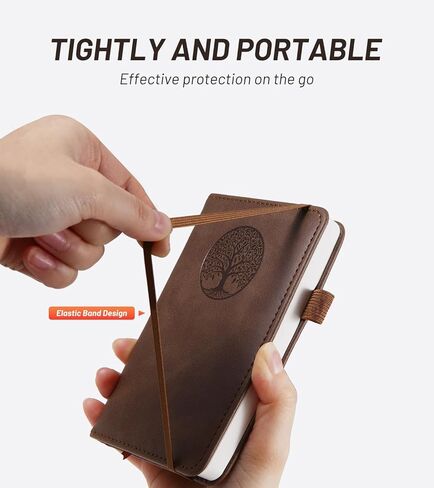 Small Pocket Notebook, Mini Address Book & Password Book (Brown) in Saudi Arabia