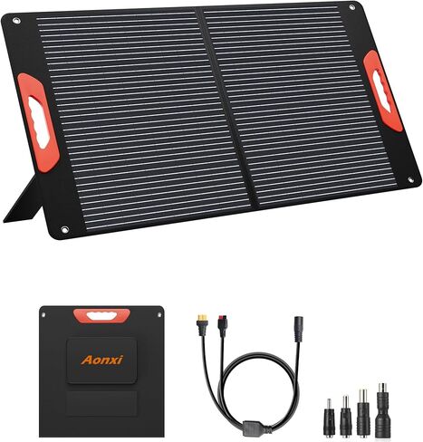 120W Portable Solar Panels for Power Station, 120 Watt ETFE Monocrystalline Foldable 20V DC Output Solar Panel Charger, 24% High Efficiency, QC3.0 USB-A & Type-C Output for Outdoor Camping RV Blackout in Saudi Arabia