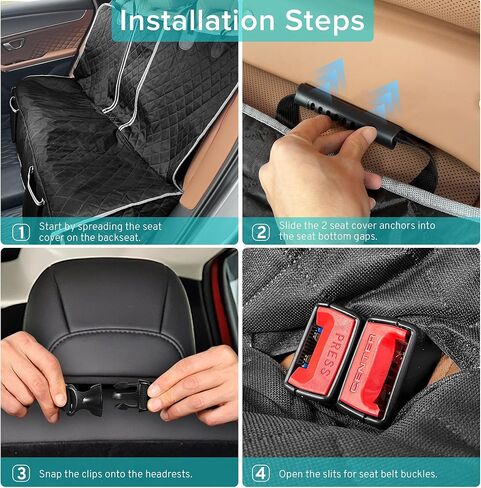 غطاء مقعد السيارة للكلاب متوافق مع ملحقات المقعد الخلفي Buick Envista Envision Encore Enclave Regal GX، أغطية المقعد الخلفي لشاحنة الحيوانات الأليفة المقاومة للماء مع دعم مانع للانزلاق 2000-2026 in Kuwait