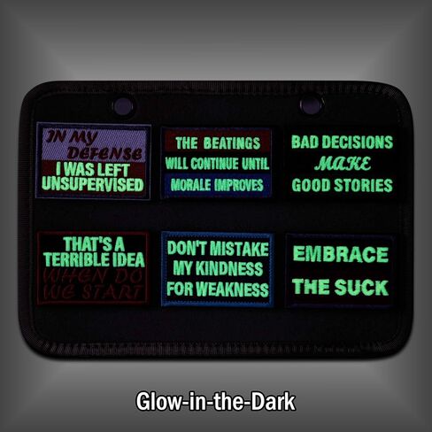 Funny Patch - in My Defense I was Left Unsupervised Tactical Hook & Loop Embroidered Emblem Glow-in-the-Dark Morale Patches (3"x2") in Saudi Arabia