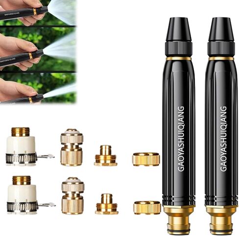 فوهة ملتوية عالية الضغط، مسدس مياه لغسيل السيارات بالضغط العالي في المنزل مع فوهة معززة ومشابك خرطوم آمنة، مسدس غسيل نفاث مياه عالي التحمل مع رذاذ قابل للتعديل لغسيل السيارات in Kuwait