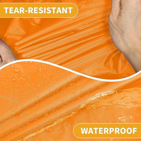 Car Cover Waterproof All Weather Automotive Outdoor Anti-UV Full Exterior Cover for Volvo XC90 210D-PU Orange with Left Side Zippers in Kuwait
