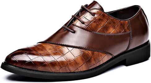 Men's Formal Oxford Comfortable Dress Shoes - Business Wingtip Lace Up Leather Shoes with Classic and Modern Designs in Saudi Arabia