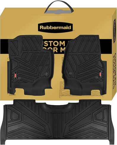 Rubbermaid Car Mats for Ford F-150 2015–2026 & F-150 Lightning 2022–2025 Super Crew Cab (No Fold Flat Storage) | Custom Fit All Weather Floor Mat Heavy Duty Car Mat in Kuwait
