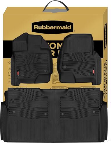 Rubbermaid Car Mats for Ford F-150 2015–2026 & F-150 Lightning 2022–2025 Super Crew Cab (No Fold Flat Storage) | Custom Fit All Weather Floor Mat Heavy Duty Car Mat in Kuwait