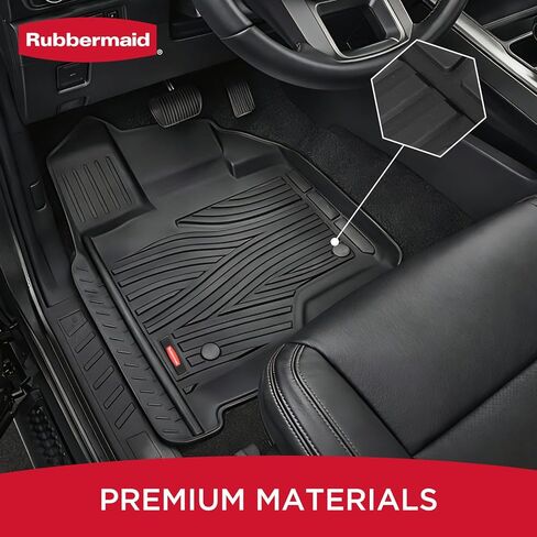 Rubbermaid Car Mats for Ford F-150 2015–2026 & F-150 Lightning 2022–2025 Super Crew Cab (No Fold Flat Storage) | Custom Fit All Weather Floor Mat Heavy Duty Car Mat in Kuwait