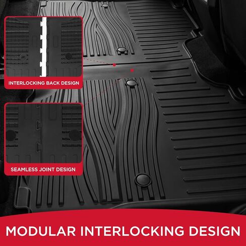 Rubbermaid Car Mats for Ford F-150 2015–2026 & F-150 Lightning 2022–2025 Super Crew Cab (No Fold Flat Storage) | Custom Fit All Weather Floor Mat Heavy Duty Car Mat in Kuwait