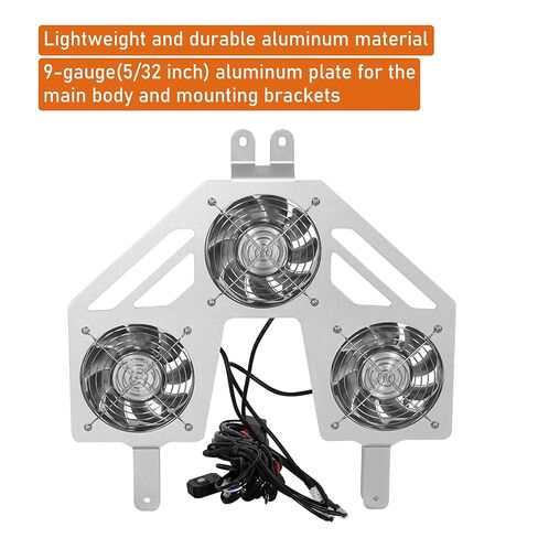 Hooke Road JL Gladiator Engine Radiator with 3 Cooling Fans for 2018-2026 Jeep Wrangler JL & Gladiator JT, Quality Aluminum Replacement Fan Kit for Summer Driving & Tough Off-Road in Kuwait