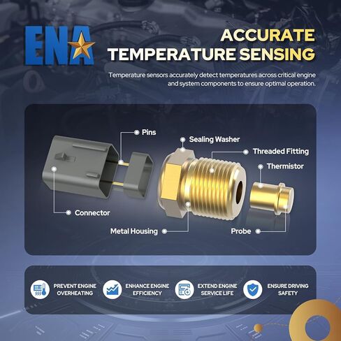 ENA Engine Coolant Temperature Sensor Compatible with BMW Toyota X5 X1 X2 X4 X6 X7 330i xDrive 530i xDrive Gran Coupe M3 M4 Z4 GR Supra 1.5L 2.0L 3.0L 6.6L l4 l6 V8 V12 2023 2024 2025 Replaces TX332 in Kuwait